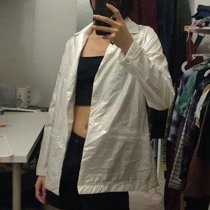 4S Women Lightweight Shiny Blazer, Size M